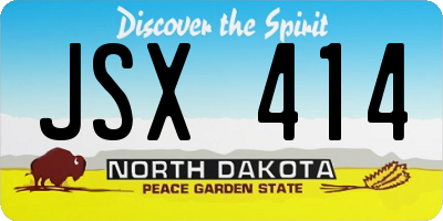 ND license plate JSX414