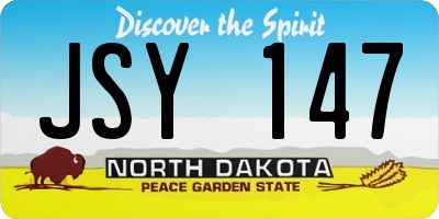 ND license plate JSY147