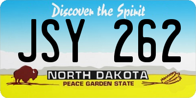 ND license plate JSY262