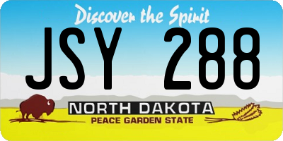 ND license plate JSY288