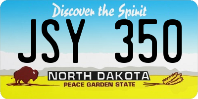 ND license plate JSY350