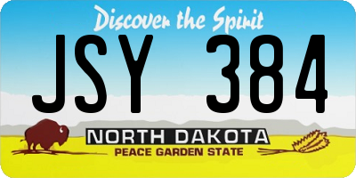 ND license plate JSY384