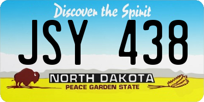 ND license plate JSY438