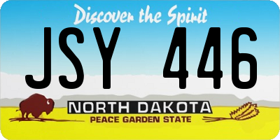 ND license plate JSY446