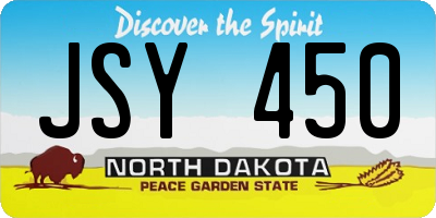 ND license plate JSY450