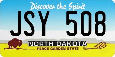 ND license plate JSY508