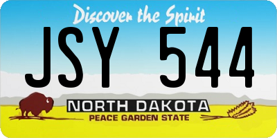 ND license plate JSY544