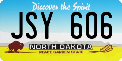 ND license plate JSY606