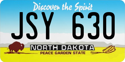 ND license plate JSY630