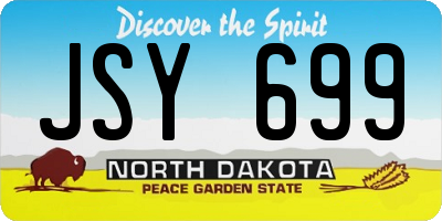 ND license plate JSY699