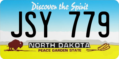 ND license plate JSY779