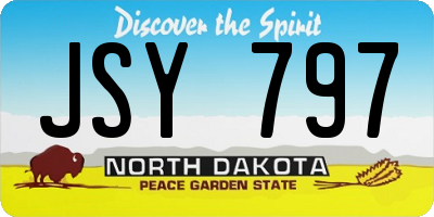 ND license plate JSY797