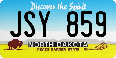 ND license plate JSY859