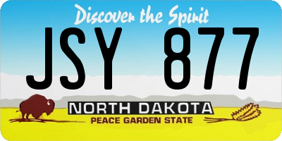 ND license plate JSY877