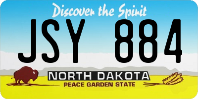 ND license plate JSY884