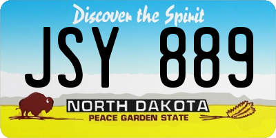 ND license plate JSY889