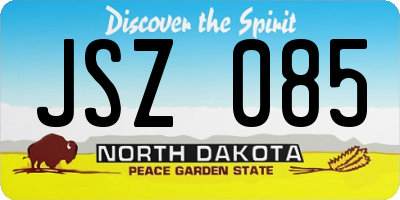 ND license plate JSZ085