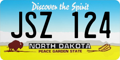 ND license plate JSZ124