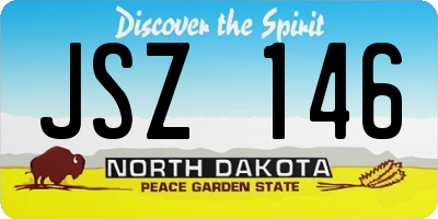 ND license plate JSZ146