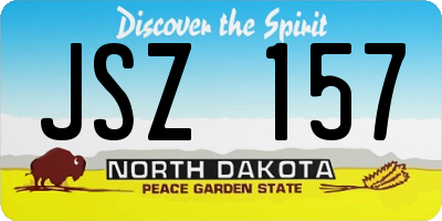 ND license plate JSZ157