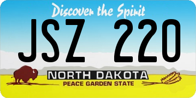 ND license plate JSZ220
