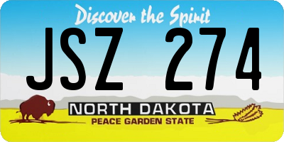 ND license plate JSZ274
