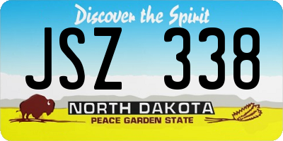 ND license plate JSZ338