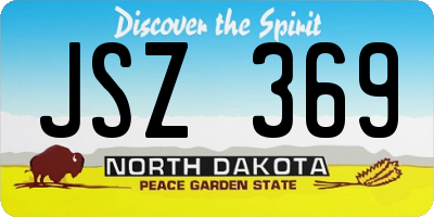 ND license plate JSZ369