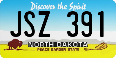 ND license plate JSZ391