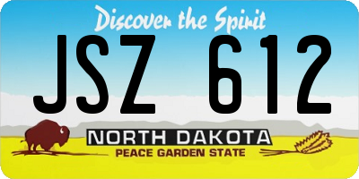 ND license plate JSZ612