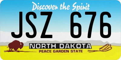 ND license plate JSZ676
