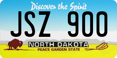 ND license plate JSZ900