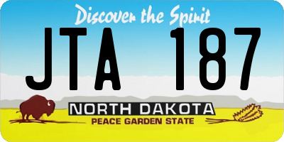 ND license plate JTA187