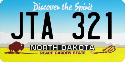 ND license plate JTA321