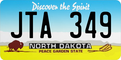 ND license plate JTA349