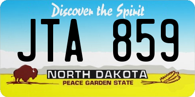 ND license plate JTA859
