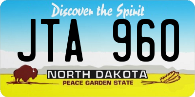 ND license plate JTA960