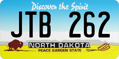 ND license plate JTB262