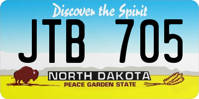 ND license plate JTB705
