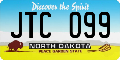 ND license plate JTC099