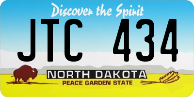 ND license plate JTC434