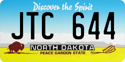 ND license plate JTC644