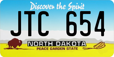ND license plate JTC654