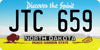 ND license plate JTC659