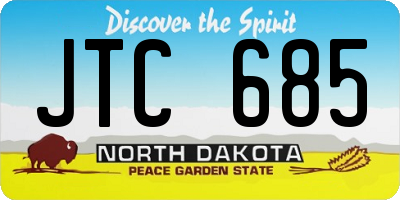 ND license plate JTC685