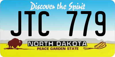 ND license plate JTC779