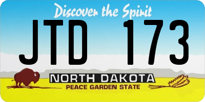 ND license plate JTD173