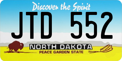 ND license plate JTD552
