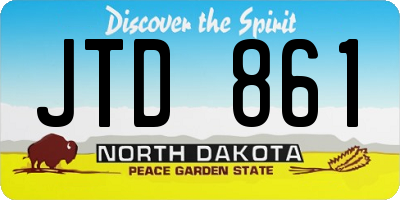 ND license plate JTD861