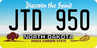 ND license plate JTD950